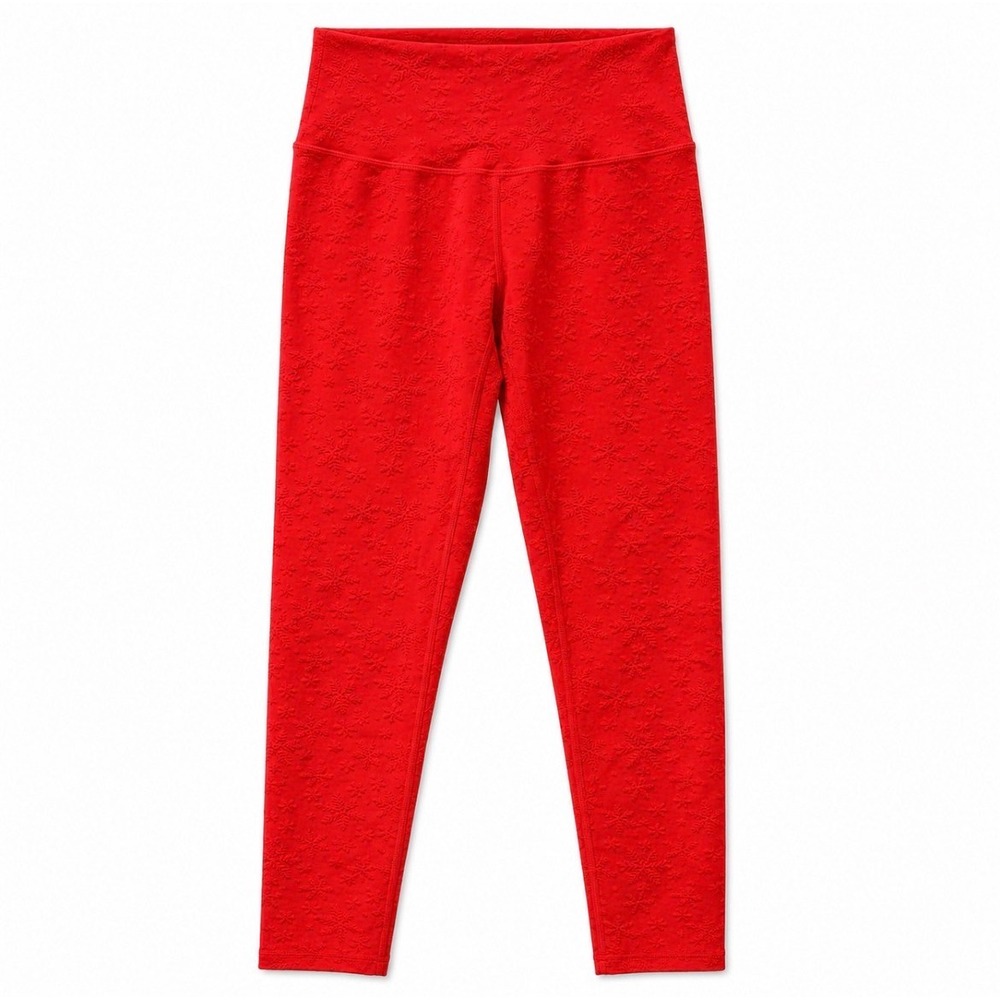ZYIA Active‎ Red Snowflake High Rise Leggings Size 8-10